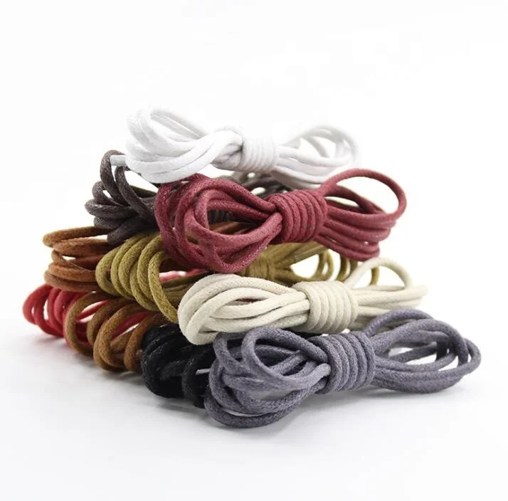 0.25cm Round Waxed Shoe Laces / Boots Shoelace / leather Shoe Laces