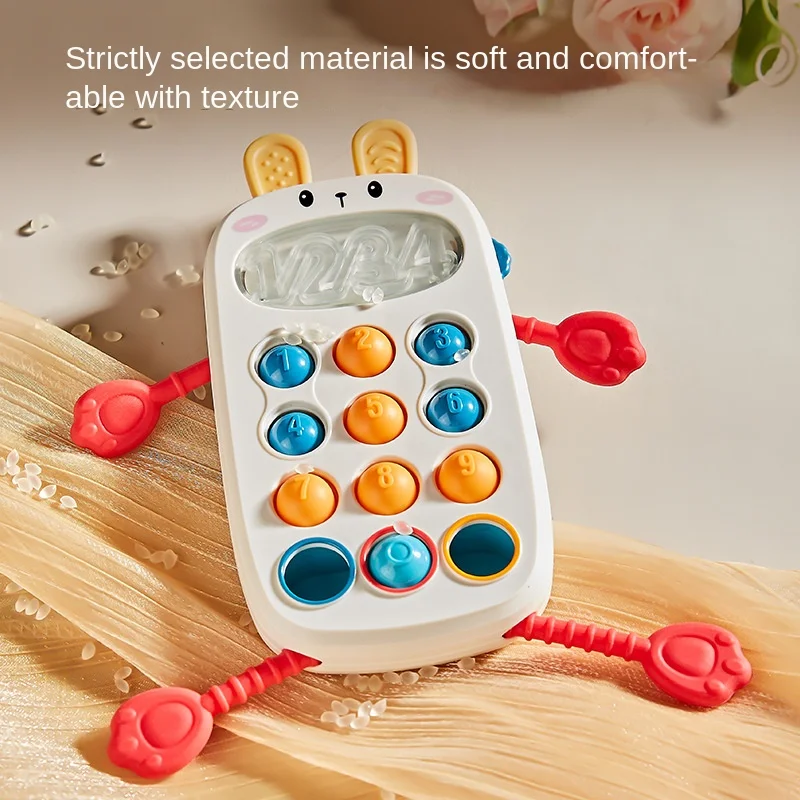 Zhiqu Baby Lala Music Early Education Toys Cute Plastic Whale Soft Finger Press Digital Cognition Maze Soothing Baby Toys
