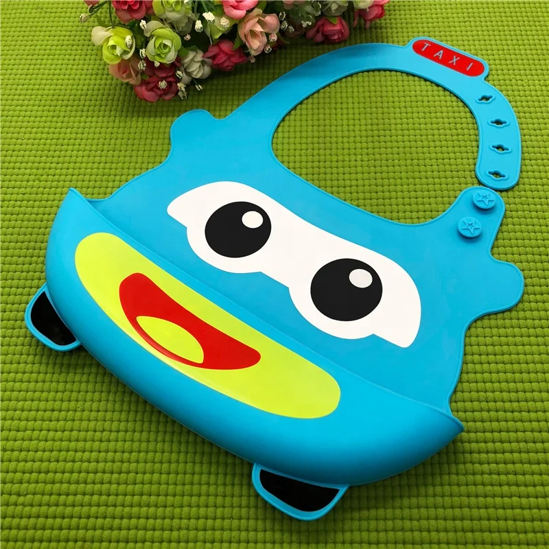 
Silicone Bib Waterproof Baby Feeding Newborn Cartoon Aprons Adjustable Baby Bibs Burp Cloth 