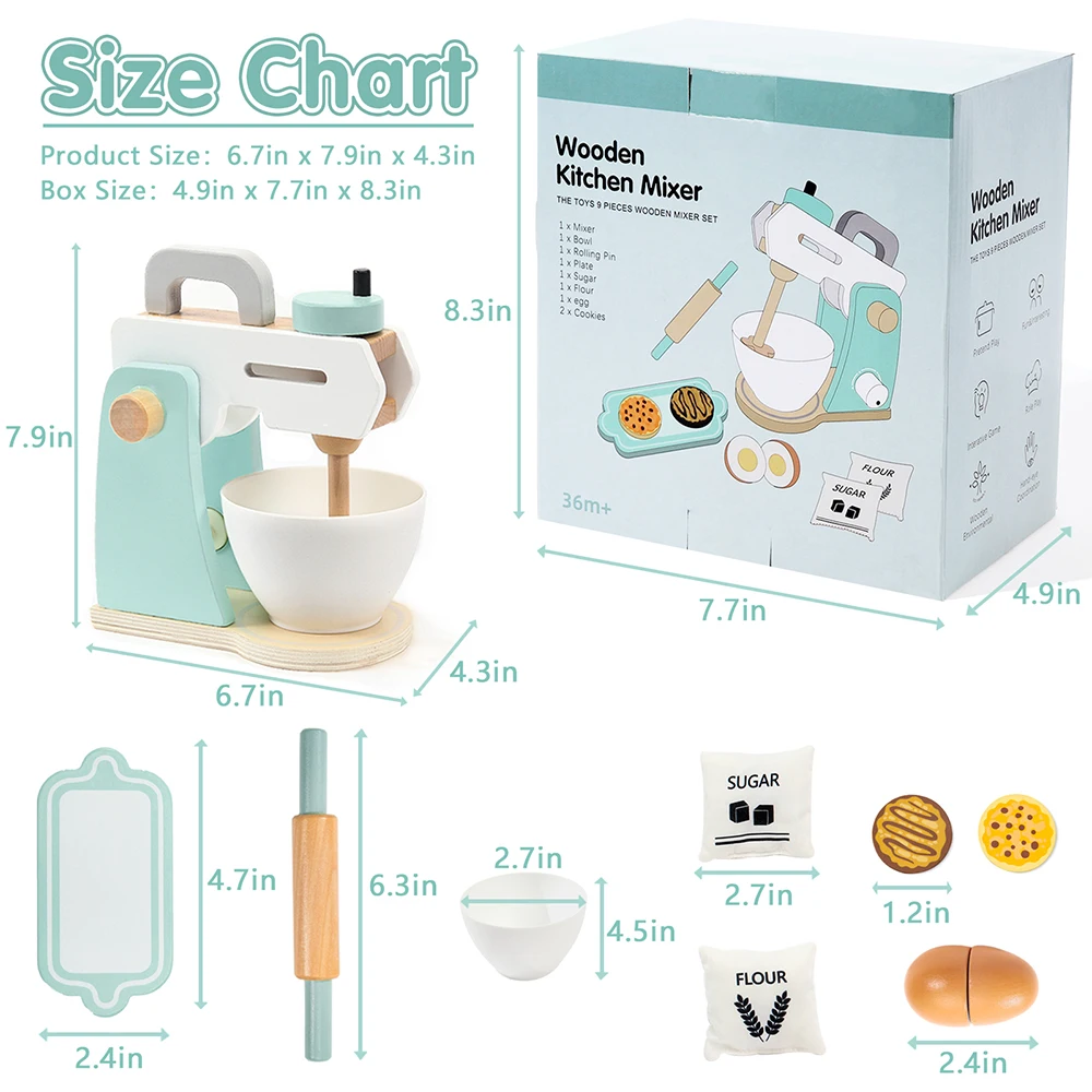 Wholesale Kitchenware Parent-Child Toys Play Home Kitchen Wooden Bread Maker Coffee Maker Blender