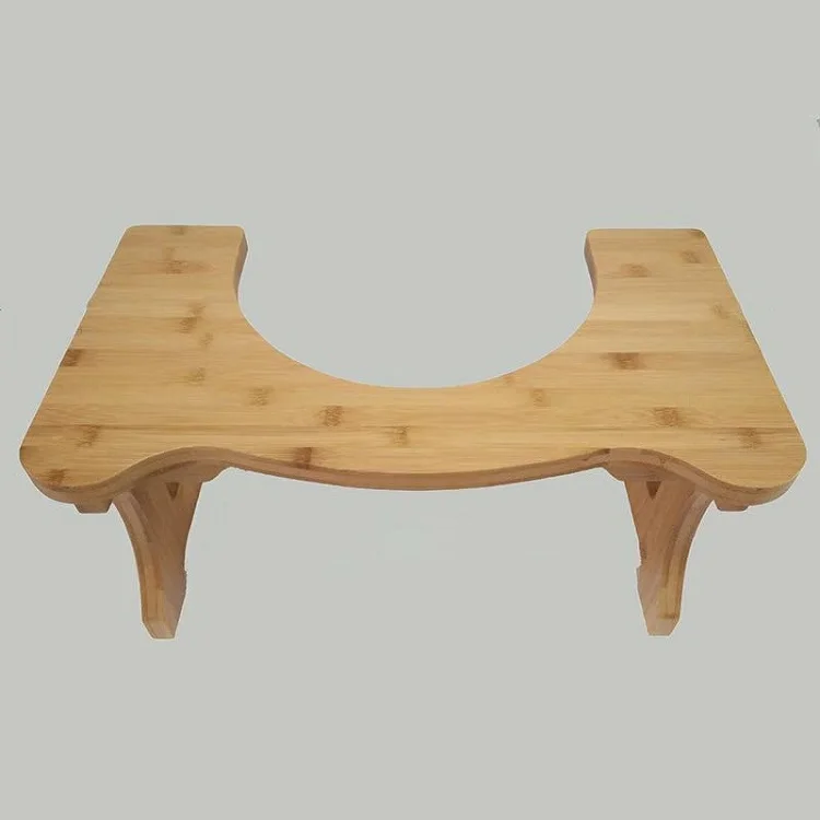 refined-bam Good bathroom folding bamboo toilet stool
