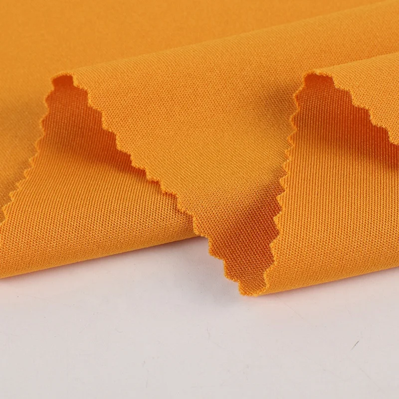 Free Sample 220g High Stretch 85% Polyester 15% Spandex Double Side Weft Knitted Legging Fabric for Yoga Sportswear Plain Style