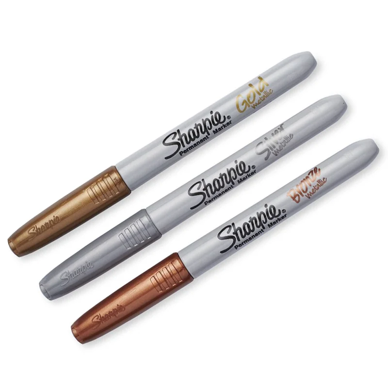 Amazon hot sale shanpie Metallic permanent marker Fine Point  1.0mm ASTM D4236 sliver gold bronze color