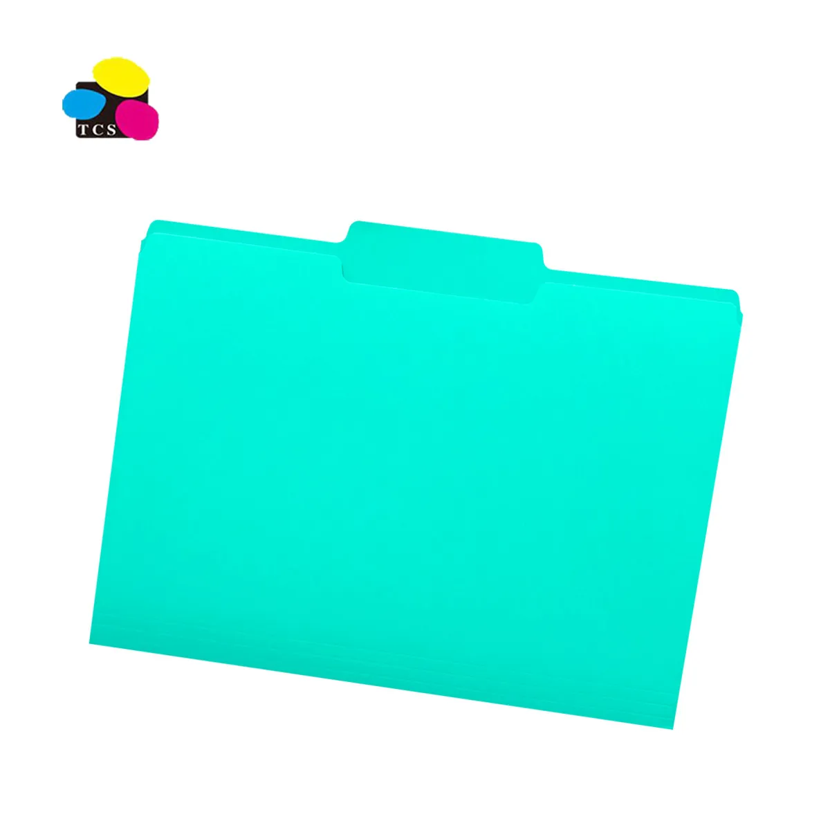 100pcs/ Box New Arrived Mint Green 3-Tab 11 pt Paper Letter Size Colored Manilla File Folders