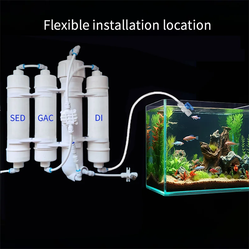 Portable Aquarium RO DI Ionized Water Filter System Machine 100 GPD RO/DI Water Filter