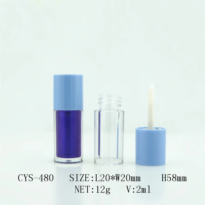 2 ml High-end Technology Manufacturing Personalized Mini Lip Gloss Tubes With Brush