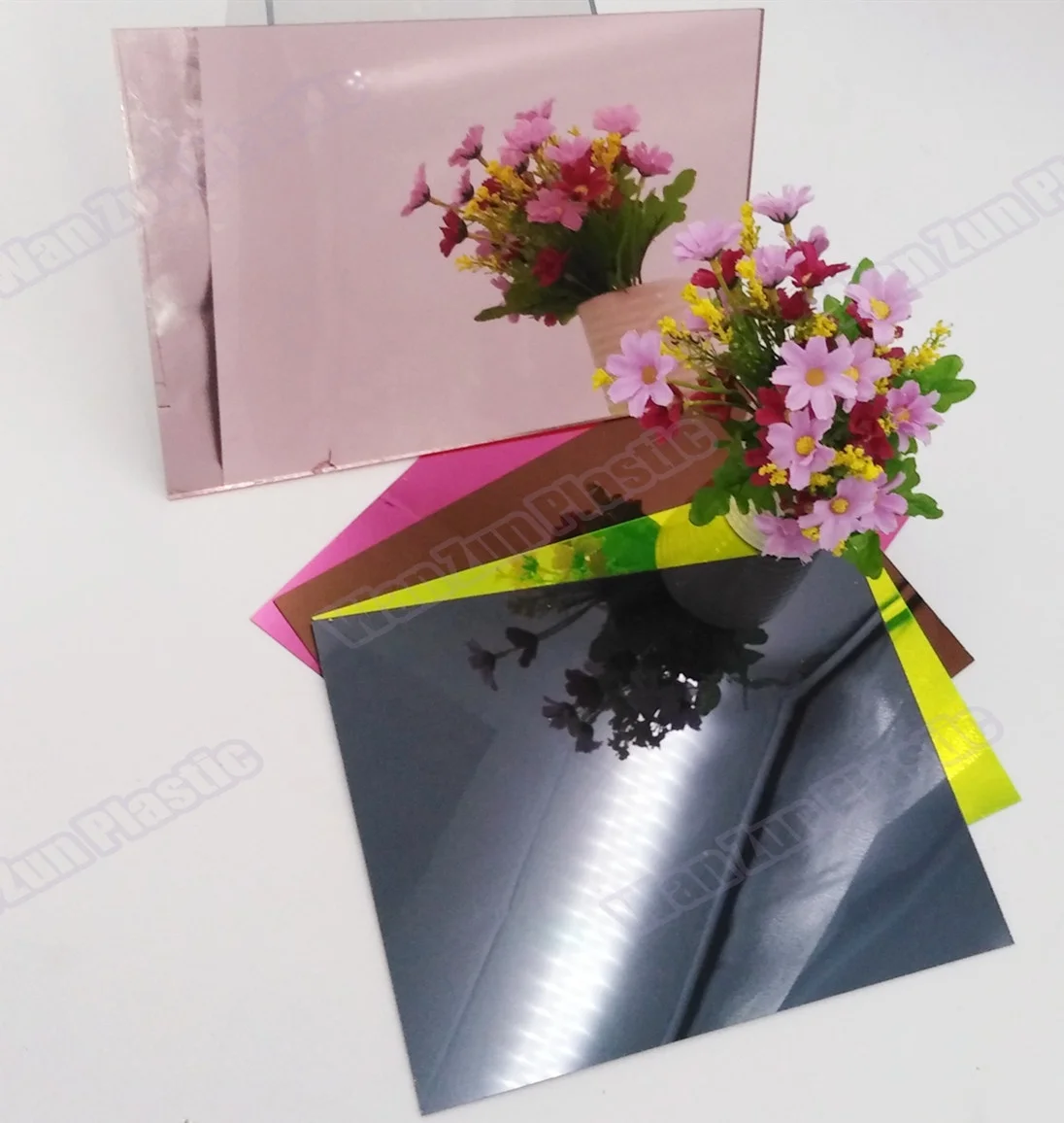 Plastic Pmma Board 2mm Golden Mirror Acrylic Sheets Acrylic Mirror Wall Stickers Moon Decorative Mirror