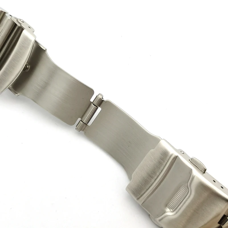 good quality diver diving 5 rice beads metal solid curve end steel watch band watch strap bracelet