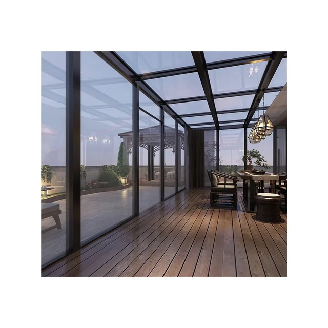 Chinese Style Veranda with Aluminium Roof Customized Aluminum Sun Room High Quality Aluminum Sun Room/Winter Garden/Glass House