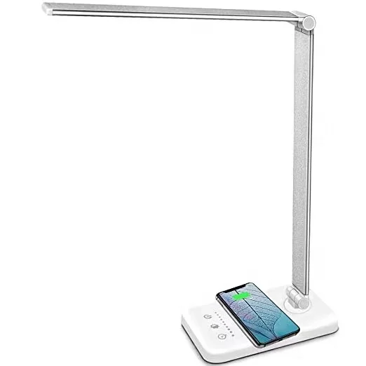 NEW Folding bed creative reading led eye protection student learning lamp 15W mobile phone wireless charging table lamp