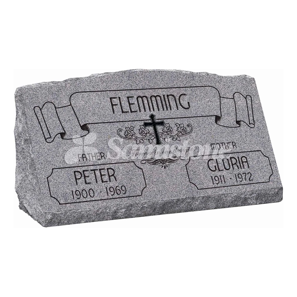 Серая гранитная надгробия Samistone коллекция серая дизайн на заказ китайская фабрика