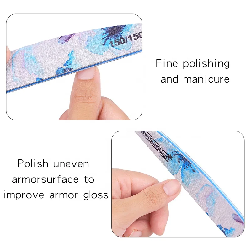 6pcs/set Flower Design Nail File Sanding Buffer Block DIY Nail Tips Polishing Remover Kits Manicure Pedicure Shaping Tools