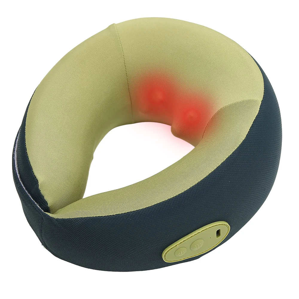 U Shaped Kneading Travel Rechargeable Neck Massager Shiatsu Massage Pillow For Pain Relief
