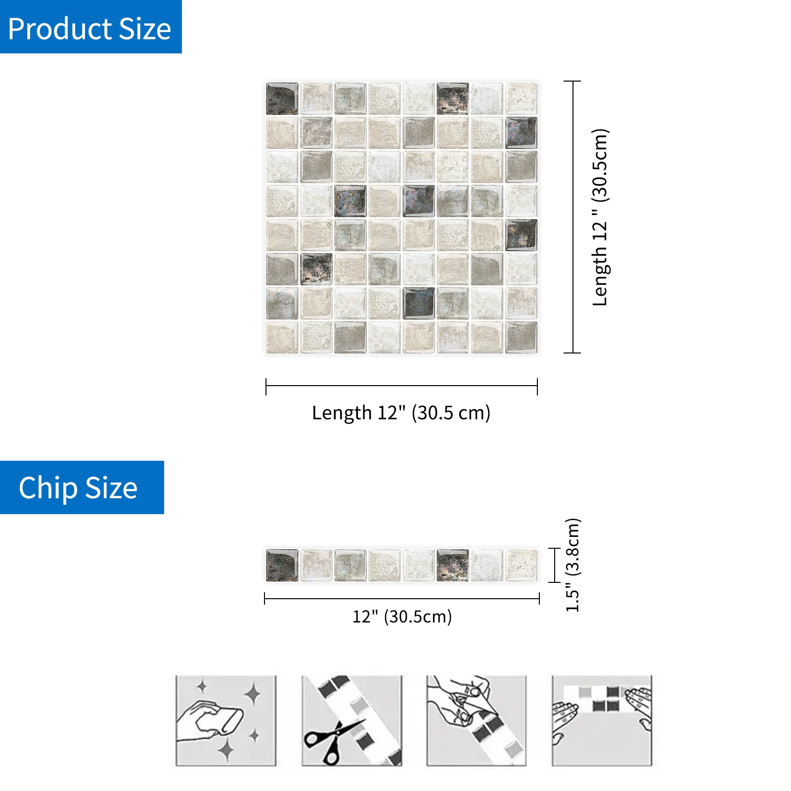 Eco-friendly 3D Mosaic tile peel and stick tiles sticker bathroom self adhesive wall tile waterproof wall sticker wallpaper