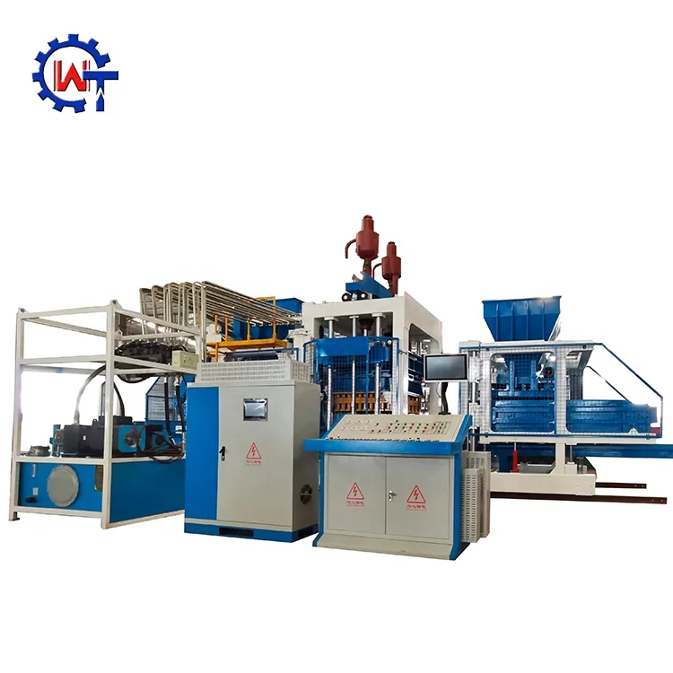 QT18-15 hydraulic press brick production line machine hollow block making equipment with siemens brand PLC control box