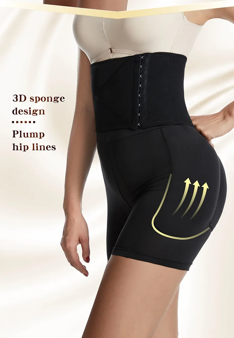 Factory Price Women Fajas Colombianas Colo Invisible Tummy Control Body Shaper Hip Padding Shapewear Butt Lifter Shorts