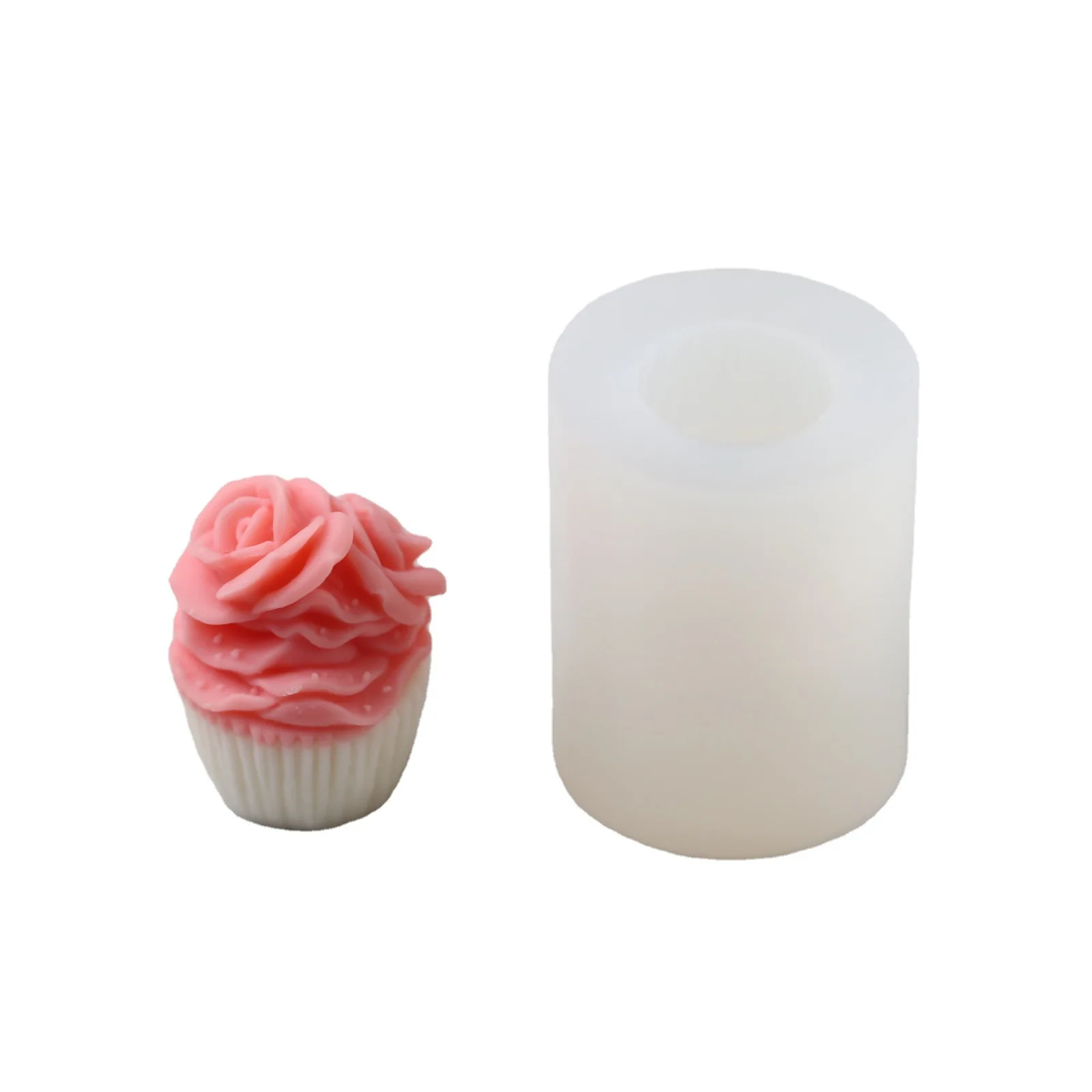 T3012 3D mini cupcake molds Cream flowers baked desserts DIY scented candle silicone molds