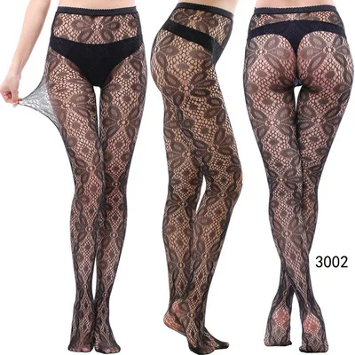 Sxx31 Tattoo Lace Hollow Totem Small Pantyhose Female Tornado Mesh Socks