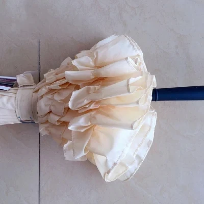 19 Inches Woman Pagoda Parasol Wedding Umbrella with Large Lace