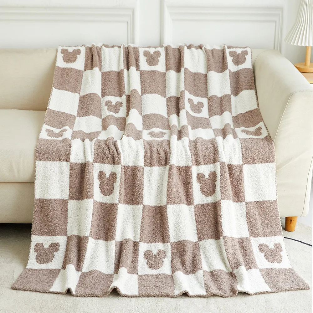 HOSHOM High Quality Baby Throw Fleece Custom Bed Flannel Knitted Soft Luxury Plush Sofa Throw Print Warm Blanket