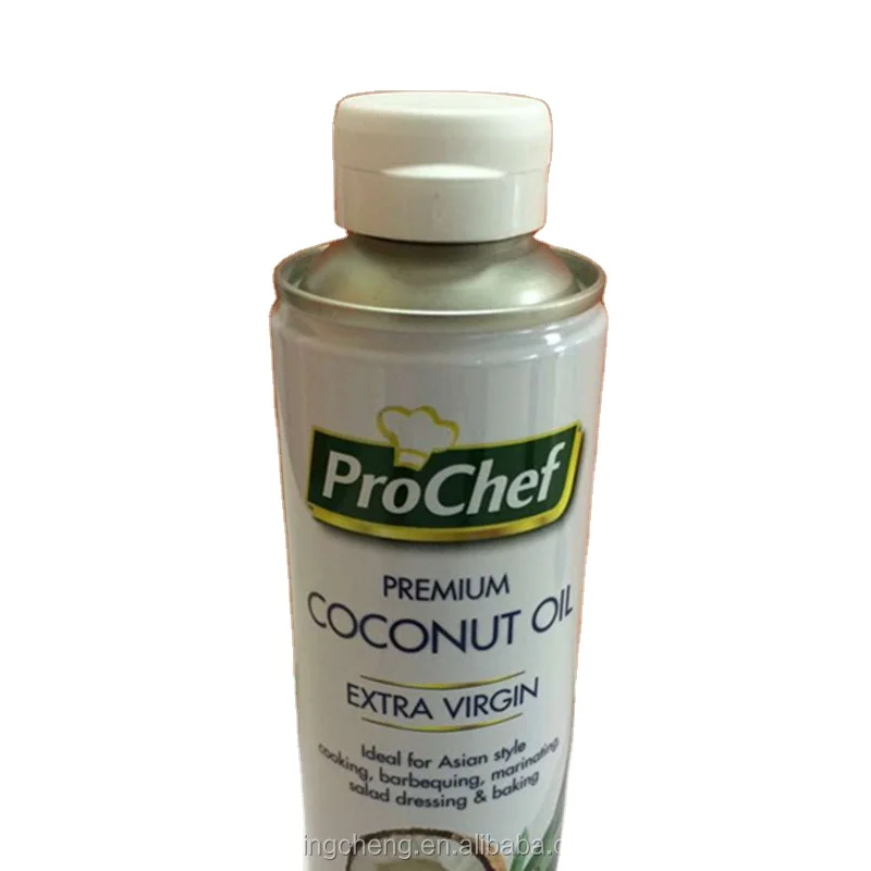 1 литровый аэрозольный баллон с пластиковыми колпачками кокосовое