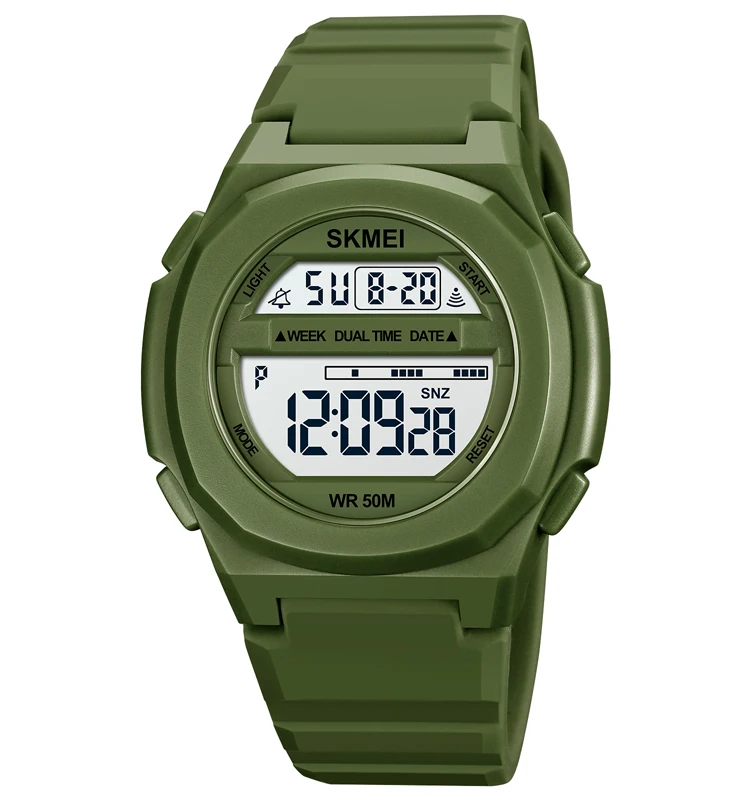 New model 2 time skmei 1821 teens watches sports silicone relojes hombre man watch