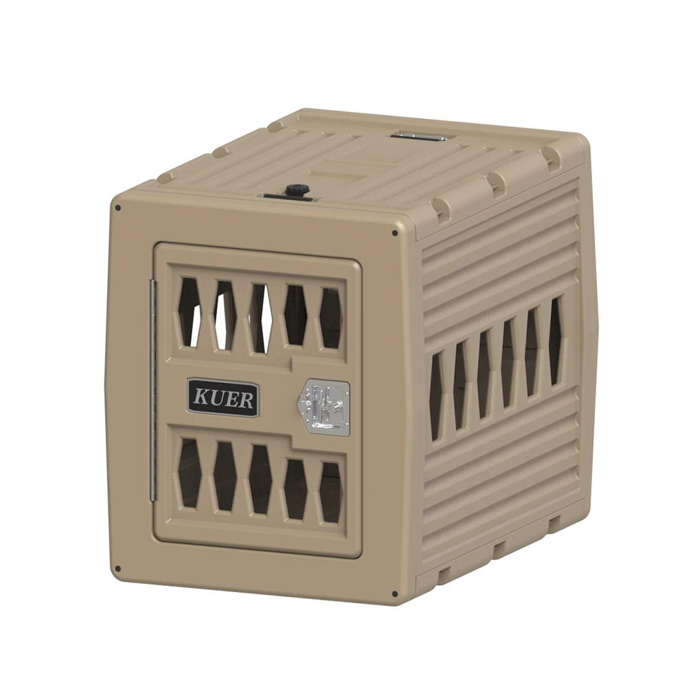 KUER car transport cage plastic rotomolded portable travel pet big dog Consignment Box kennel cage indoor