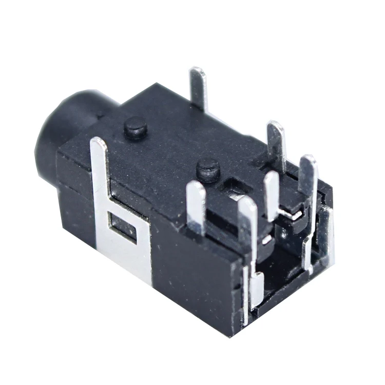 Angle  90 Degree Stereo Connector Audio 3.5mm 7 Pin Phone Jack For Male Plug Solder Headphone Jack Audio Adapter Connector