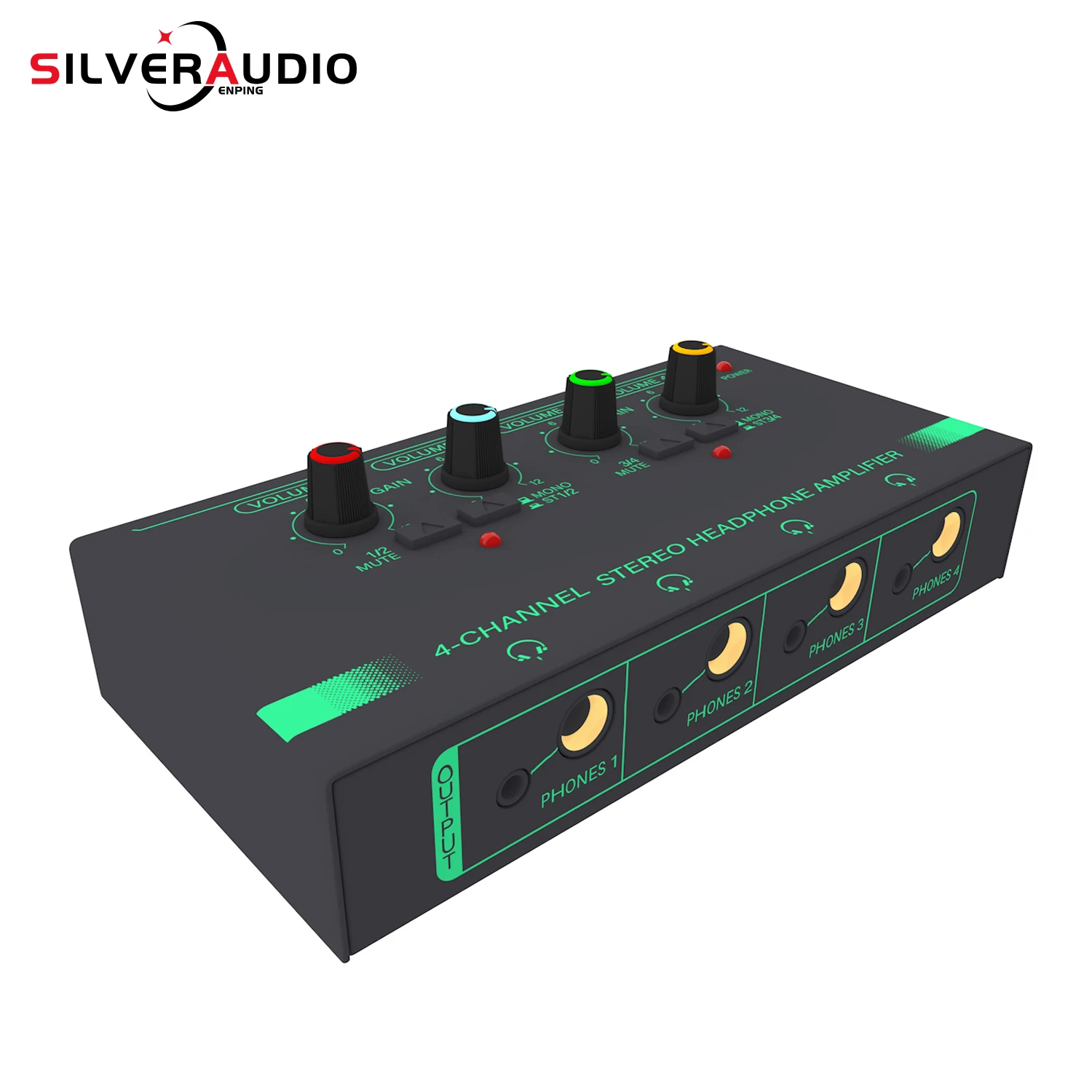 GAX-PX400 New 4-Channel Mini Stereo Mixer Audio OEM/ODM Ultra Low Noise Line Amplifier USB Powered Output Device Mixer