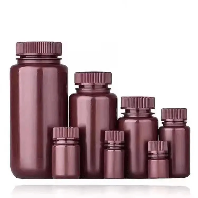 Labor-Plastikflasche 8ml 15ml 30ml 60ml 125ml 250ml 500ml 1L PET HDPE Amber Laboratory Wide Mouth Reagent Bottle Plastic Bottle