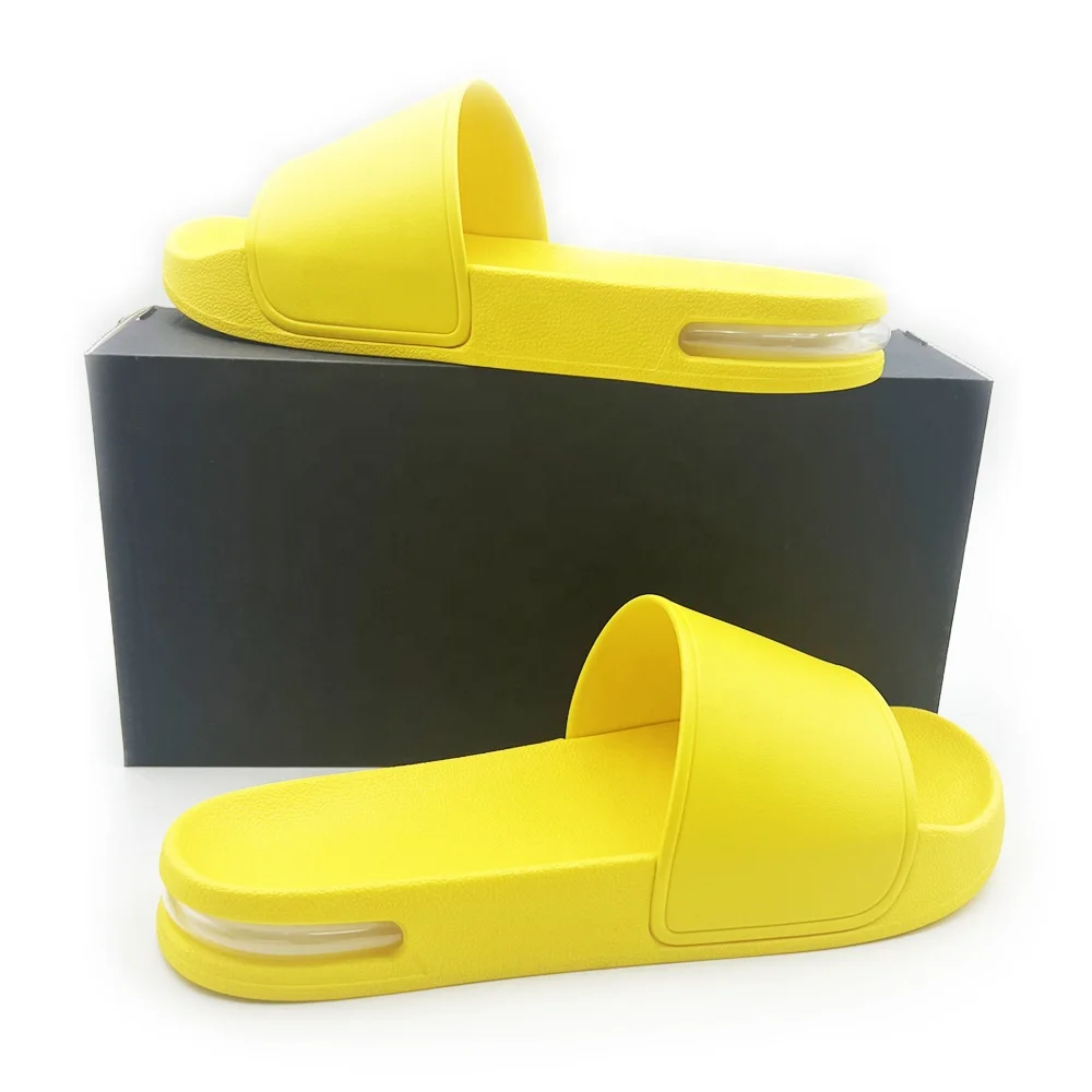 Wholesale Designer 3D Embossing LOGO Sports Air Cushion EVA PVC Flip flop Custom Slides Sandals Slippers for Men