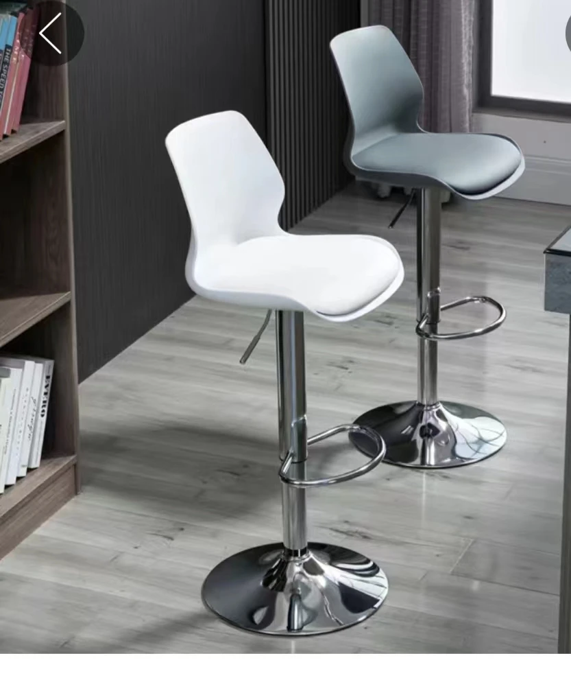 China Supplier Hot Sale Modern Swivel Kitchen High Bar Stool Height Adjust PP Plastic Bar Chair for Restaurant