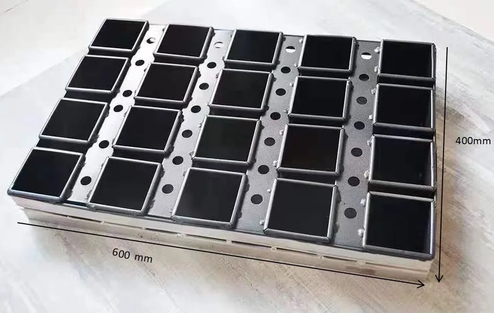Factory supply 20 straps square mini loaf bread tin 12 Strap Glazed aluminum alusteel Bread Loaf Pan