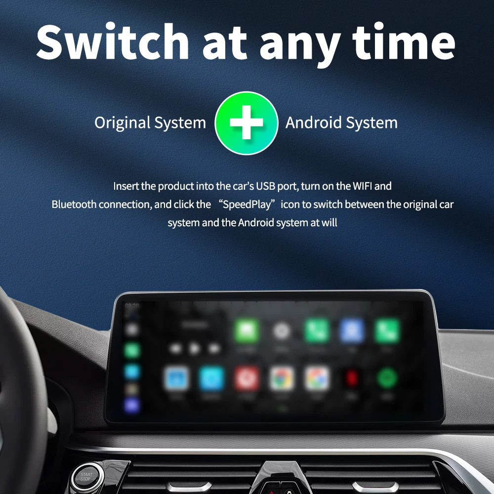 Topleo Android 12 Car play Ai Box Wireless Adapter Auto Portatil Magic 8 128gb android 12 carplay al box
