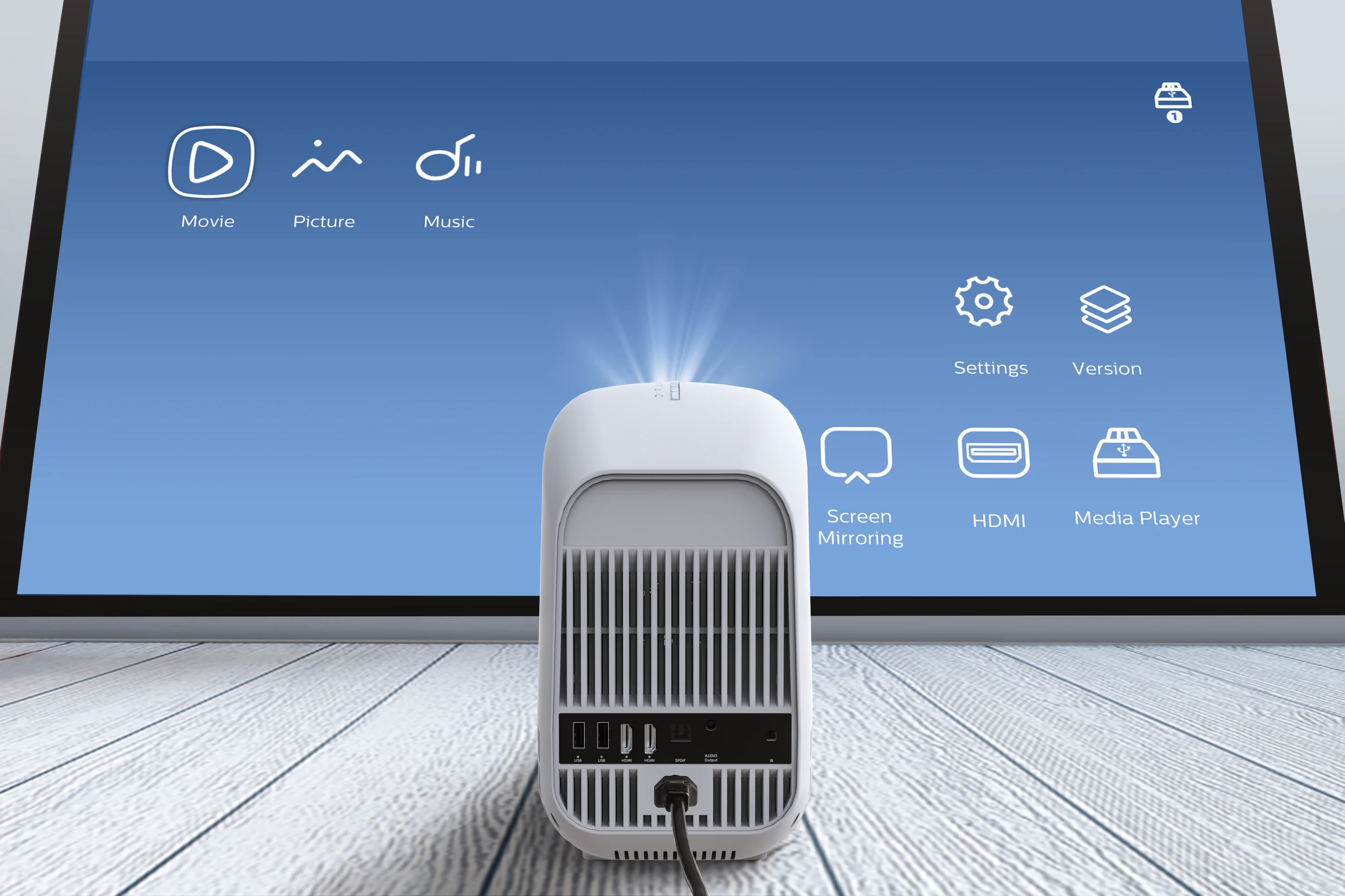 Vivibright D3000 Home Projector FHD 1080P 4K support Projector with 7800 Lumens Portable Beamer wireless windscreen projector