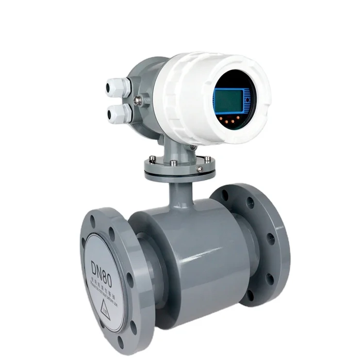 Modbus Magnetic electromagnetic flowmeter battery acid volume flowmeter digital oil liquid fuel diesel oxygen air flowmeter