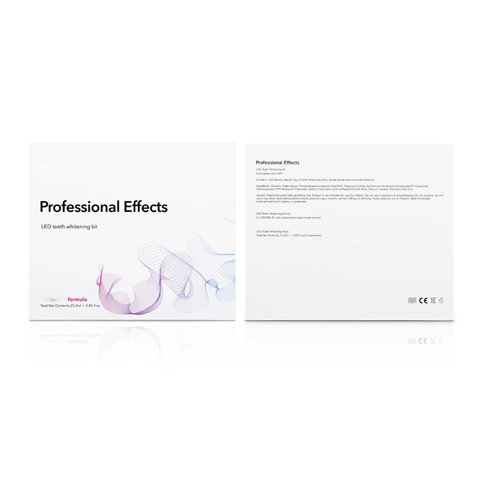 Private Logo Non Peroxide Free Teeth Whitening Led Kit PAP