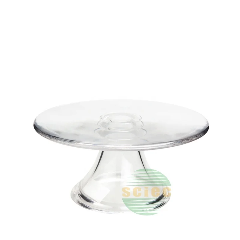8oz Clear Handmade Glass Cake Stand