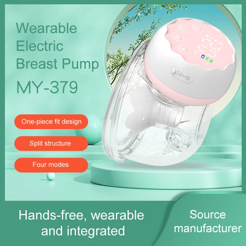 Factory Price 4 modes 12 Levels LED Display Wearable Electric Breast Pump Portable Electric Wearable Breast Pump