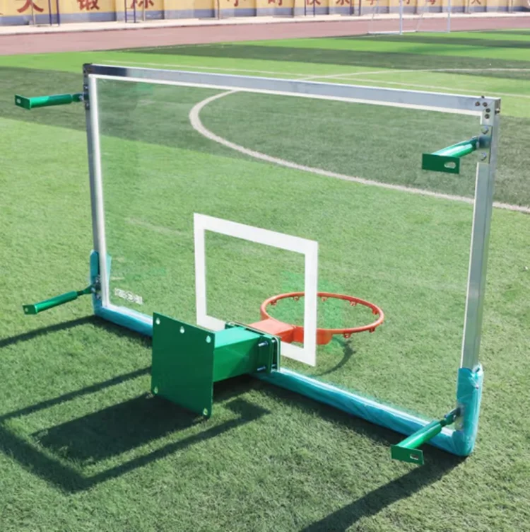 Standard 10mm 12mm basketball hoop board FIBA 1050*1800mm tempered glass basketball rim and backboard