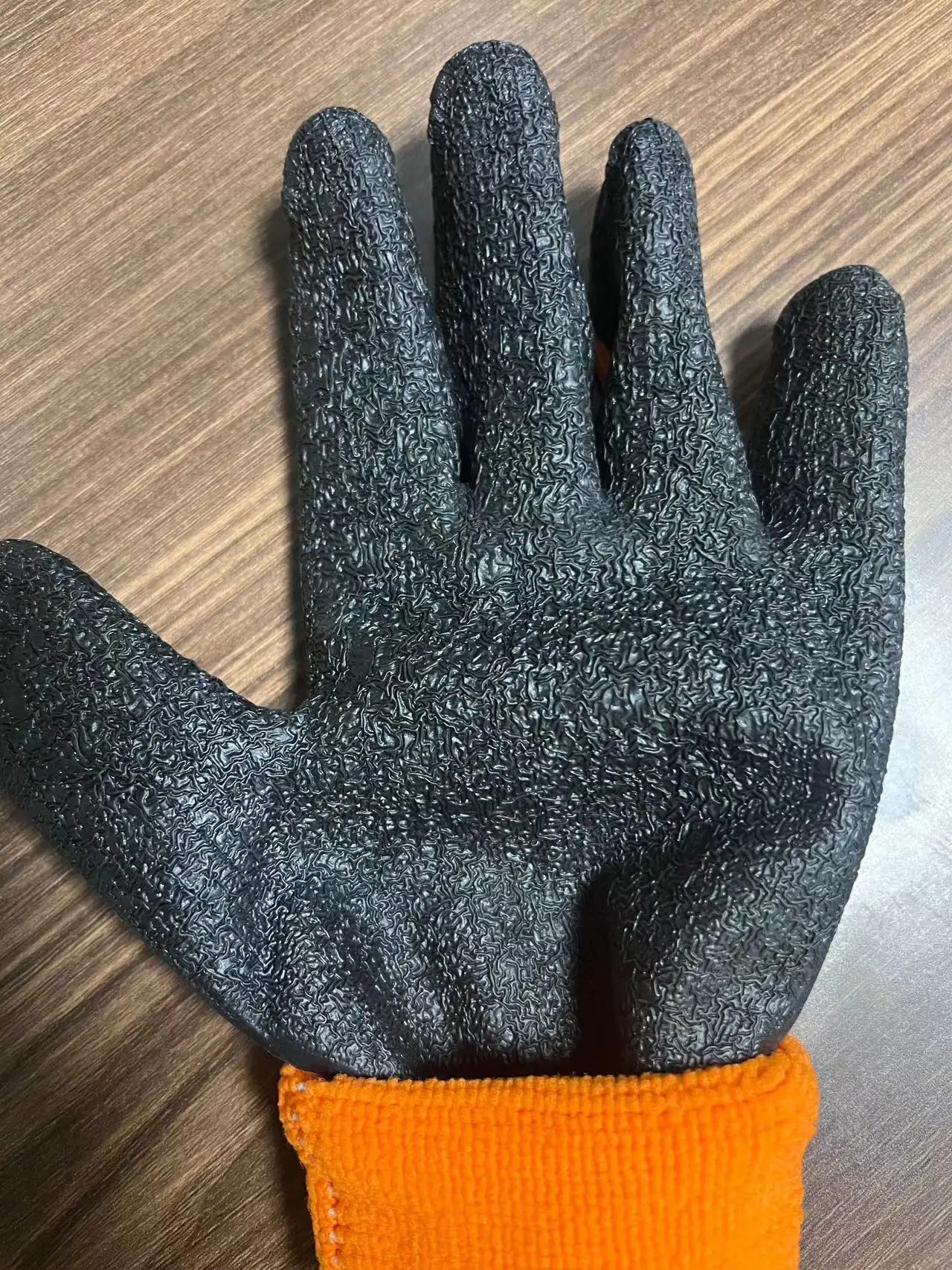 Winter Gloves 7G Polyester Lining Warm Latex Non-slip Work Gloves