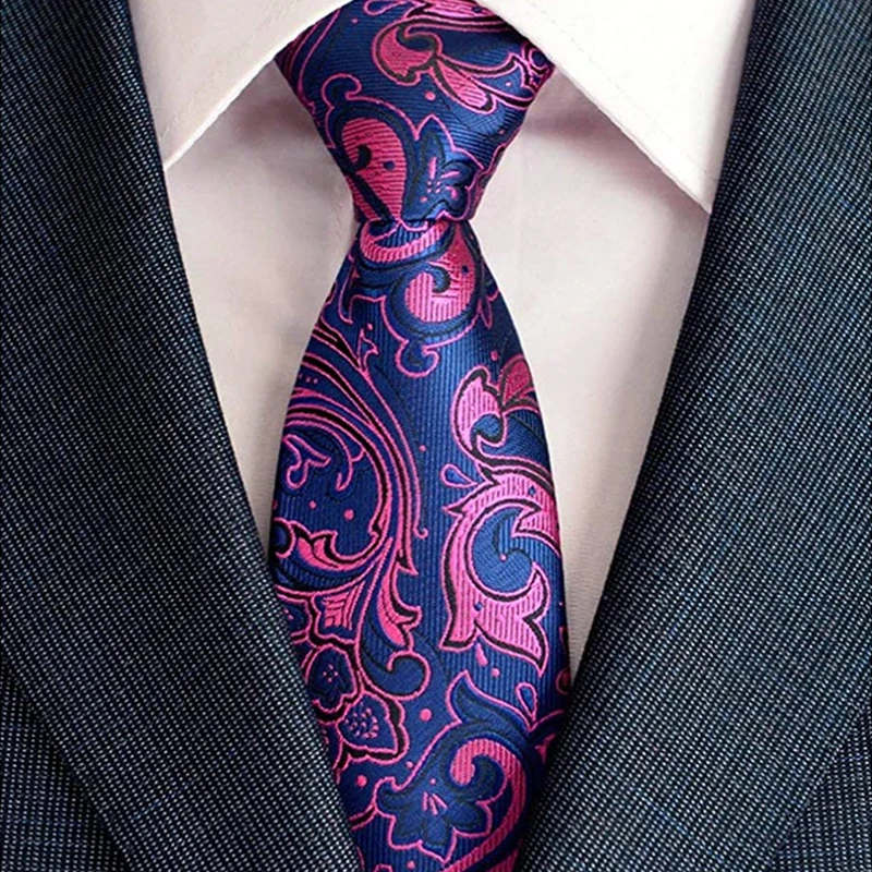 
Perfect Nostalgic Retro Style High Quality Jacquard Business 100% Pure Silk Neck Ties 