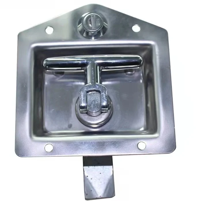 Stainless steel silver color black color custom plane truck large rotary paddle latch store front latch paddle latch