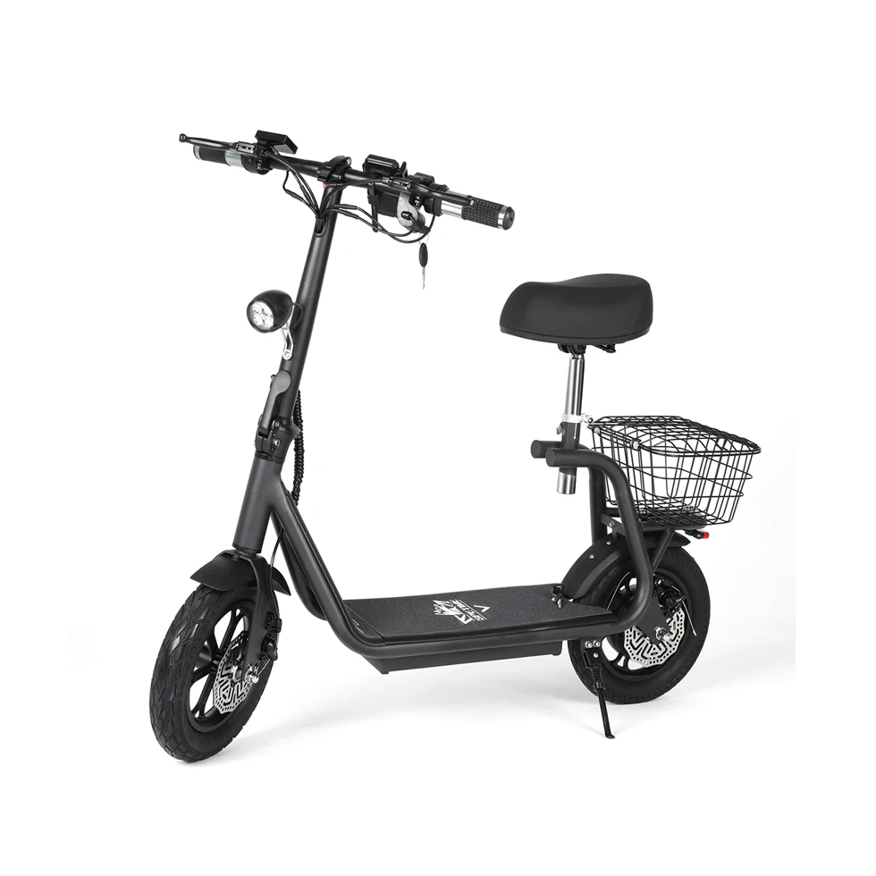 EU Warehouse One Set Drop Shipping Folding Electric Scooter 500W 11Ah E Scooter with Seat and Bag for Adults