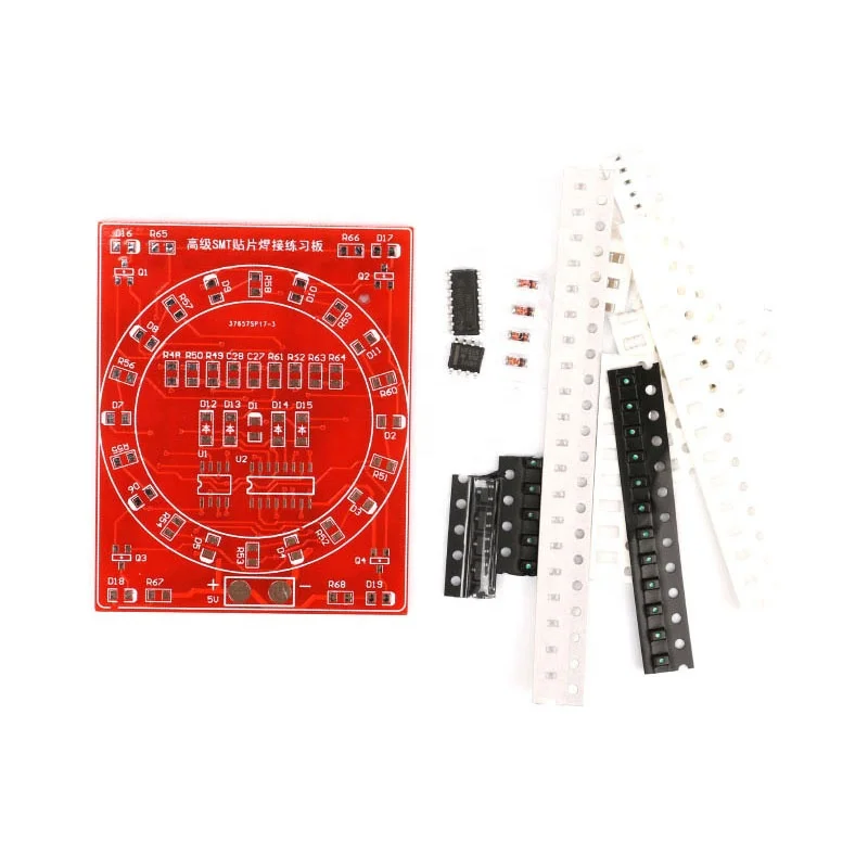 2 Sides SMT SMD Electronic Component Welding Practice Board Mini PCB Soldering Skill Training Running Water Light