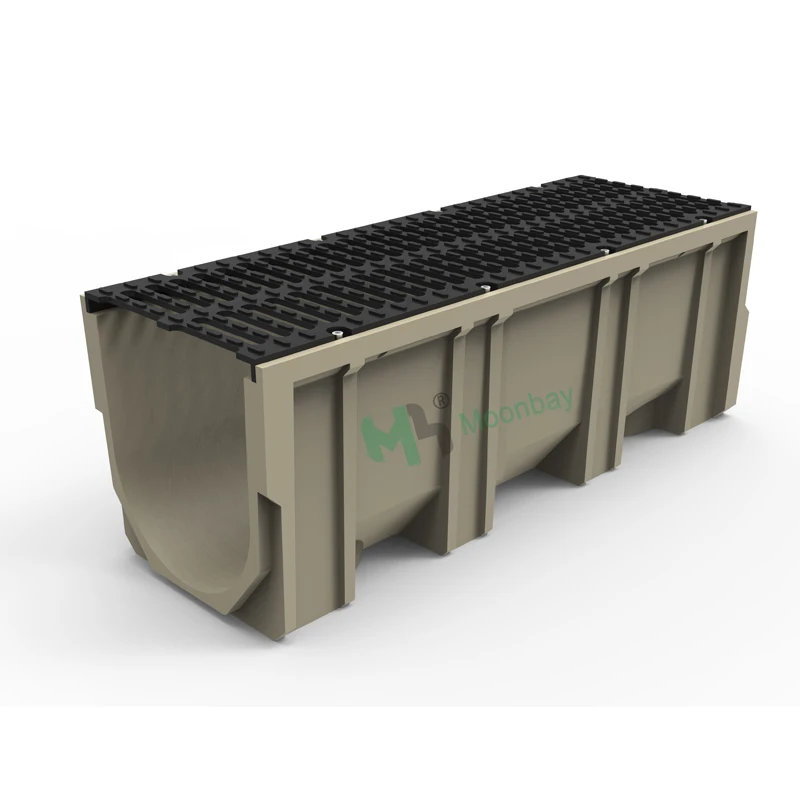 Heavy duty plastic sink water drainage u channel drain system