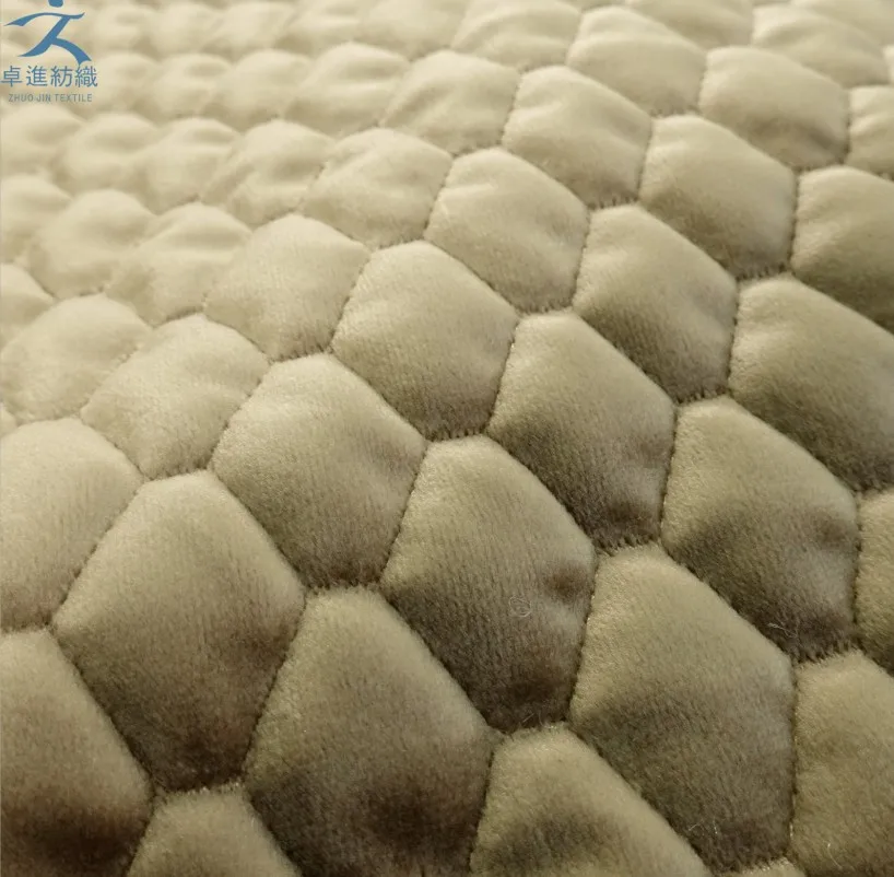 
popular quilted Holland velvet fabric for mattress for sofa cover 
