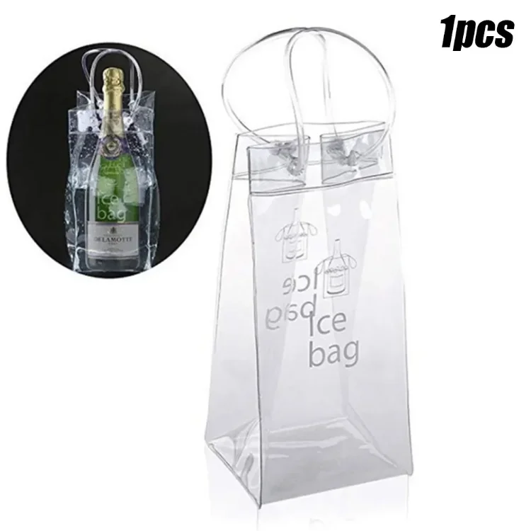 Hot Selling Clear Portable Liquor Ice-cold Tool Pvc Chilling Ice Bag Pvc Wine Bag
