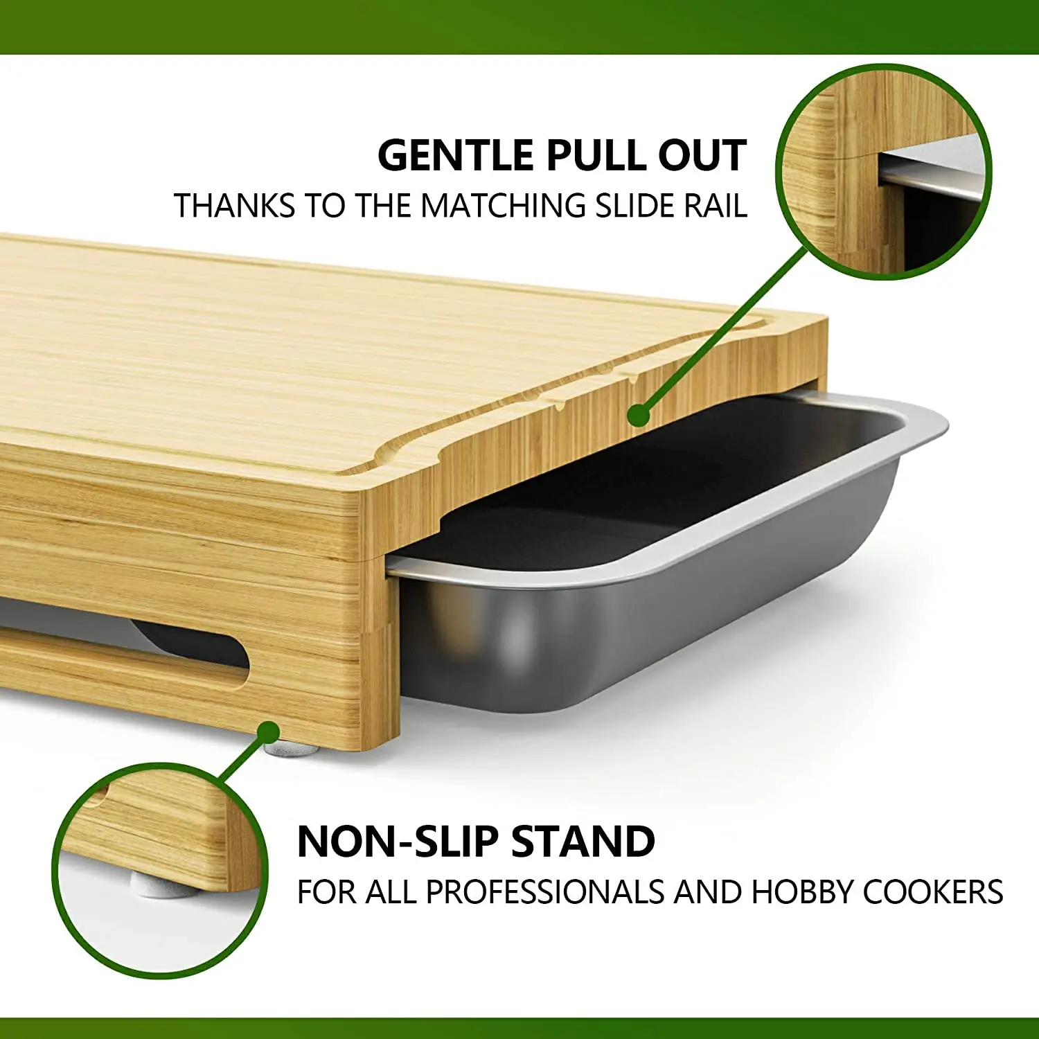 Origin Direct Selling  Bamboo Chopping Board Cutting Board with tray