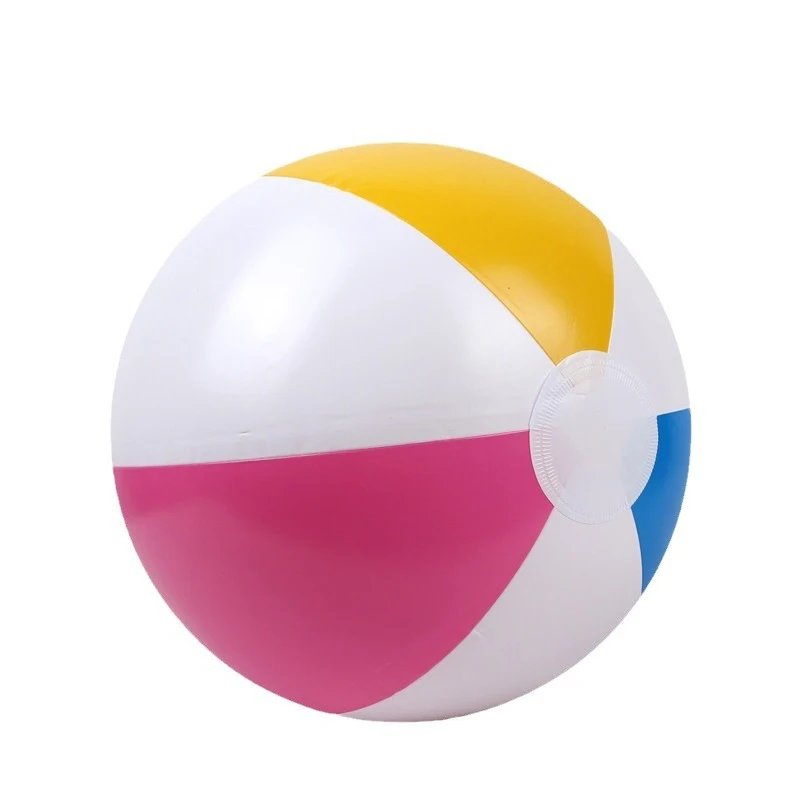 Summer PVC Stress Squeeze Rainbow Inflatable Beach Balls Pop Handball In Bulk